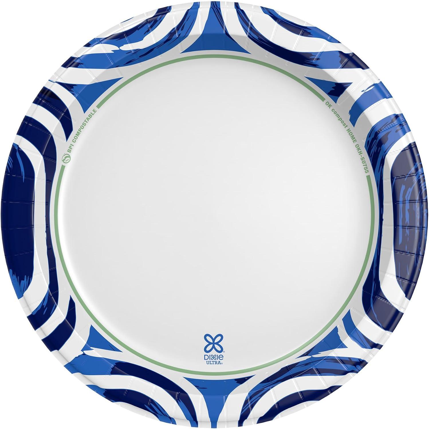 image:imageDixie Ultra Large Paper Plates 10 Inch 43 Count Pack of 4 3X Stronger Heavy Duty MicrowaveSafe SoakProof Cut Resistant Disposable Plates for Heavy Messy Meals44 Count Pack of 8