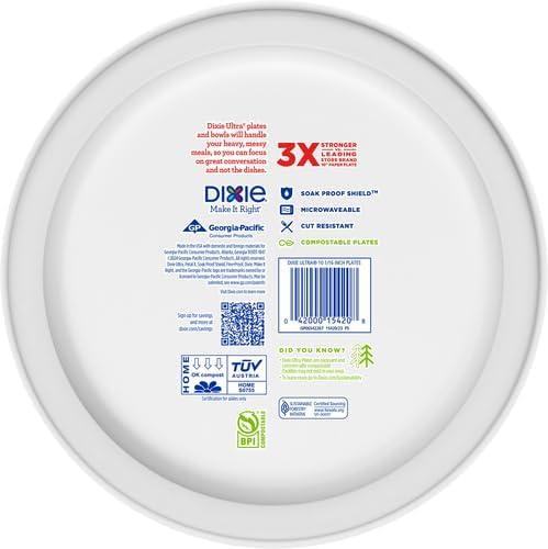 image:imageDixie Ultra Large Paper Plates 10 Inch 43 Count Pack of 4 3X Stronger Heavy Duty MicrowaveSafe SoakProof Cut Resistant Disposable Plates for Heavy Messy Meals44 Count Pack of 8