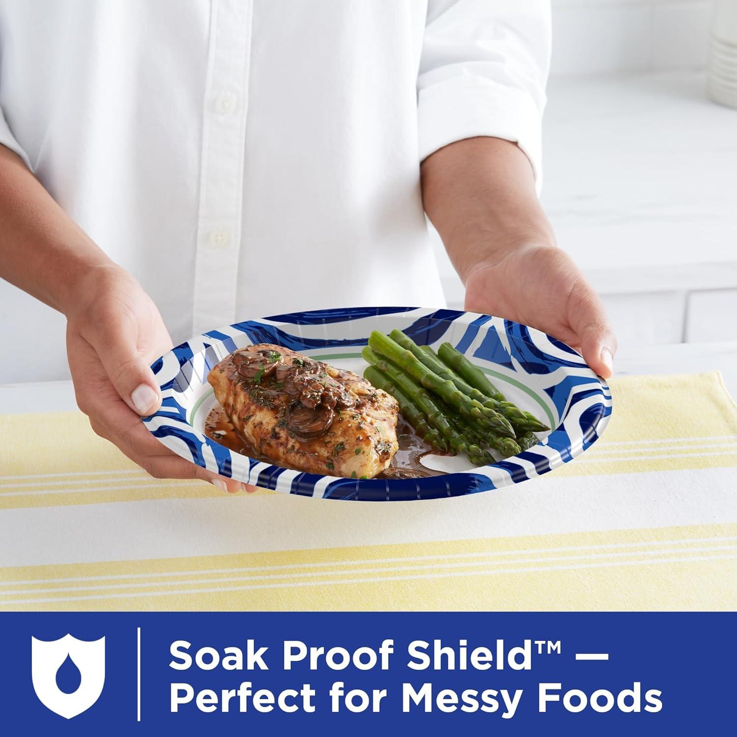 image:imageDixie Ultra Large Paper Plates 10 Inch 43 Count Pack of 4 3X Stronger Heavy Duty MicrowaveSafe SoakProof Cut Resistant Disposable Plates for Heavy Messy Meals44 Count Pack of 8