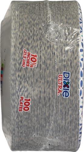 image:imageDixie Ultra Large Paper Plates 10 Inch 43 Count Pack of 4 3X Stronger Heavy Duty MicrowaveSafe SoakProof Cut Resistant Disposable Plates for Heavy Messy Meals100 Count Pack of 4