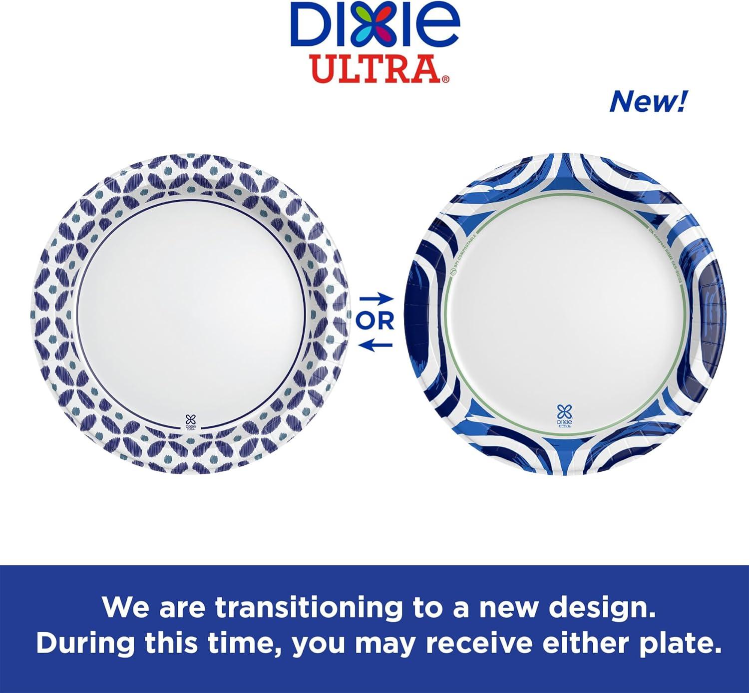 image:imageDixie Ultra Large Paper Plates 10 Inch 43 Count Pack of 4 3X Stronger Heavy Duty MicrowaveSafe SoakProof Cut Resistant Disposable Plates for Heavy Messy Meals100 Count Pack of 4