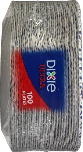 image:imageDixie Ultra Large Paper Plates 10 Inch 43 Count Pack of 4 3X Stronger Heavy Duty MicrowaveSafe SoakProof Cut Resistant Disposable Plates for Heavy Messy Meals100 Count Pack of 4