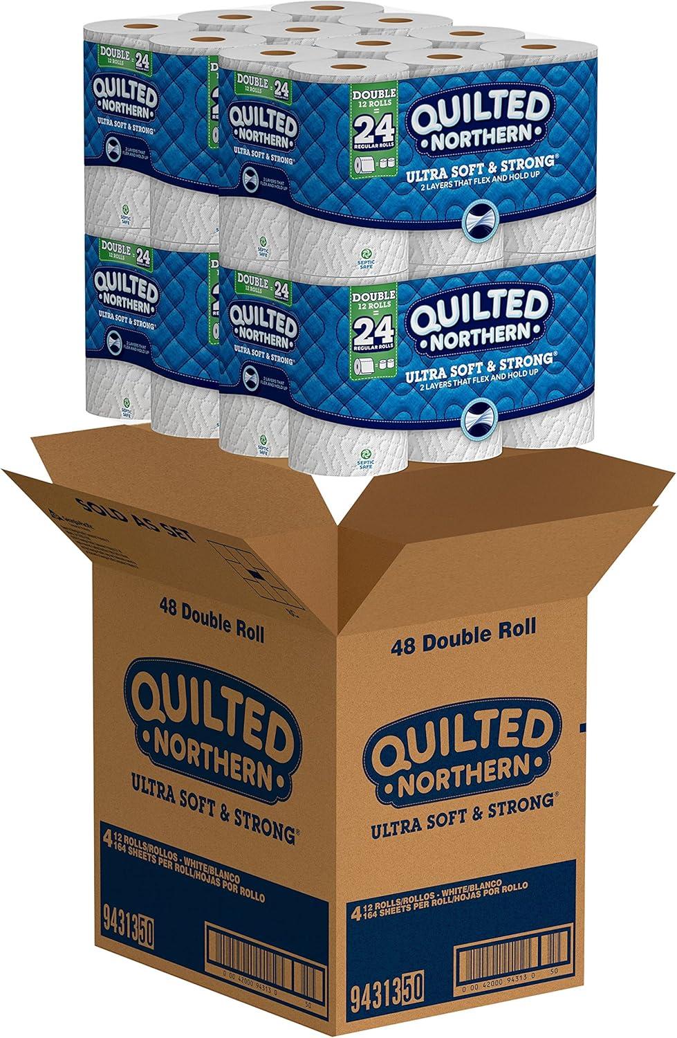 image:imageQuilted Northern Ultra Soft amp Strong Toilet Paper 18 Mega Rolls 72 Regular Rolls 5X Stronger Premium Soft Toilet Tissue12 Count Pack of 4