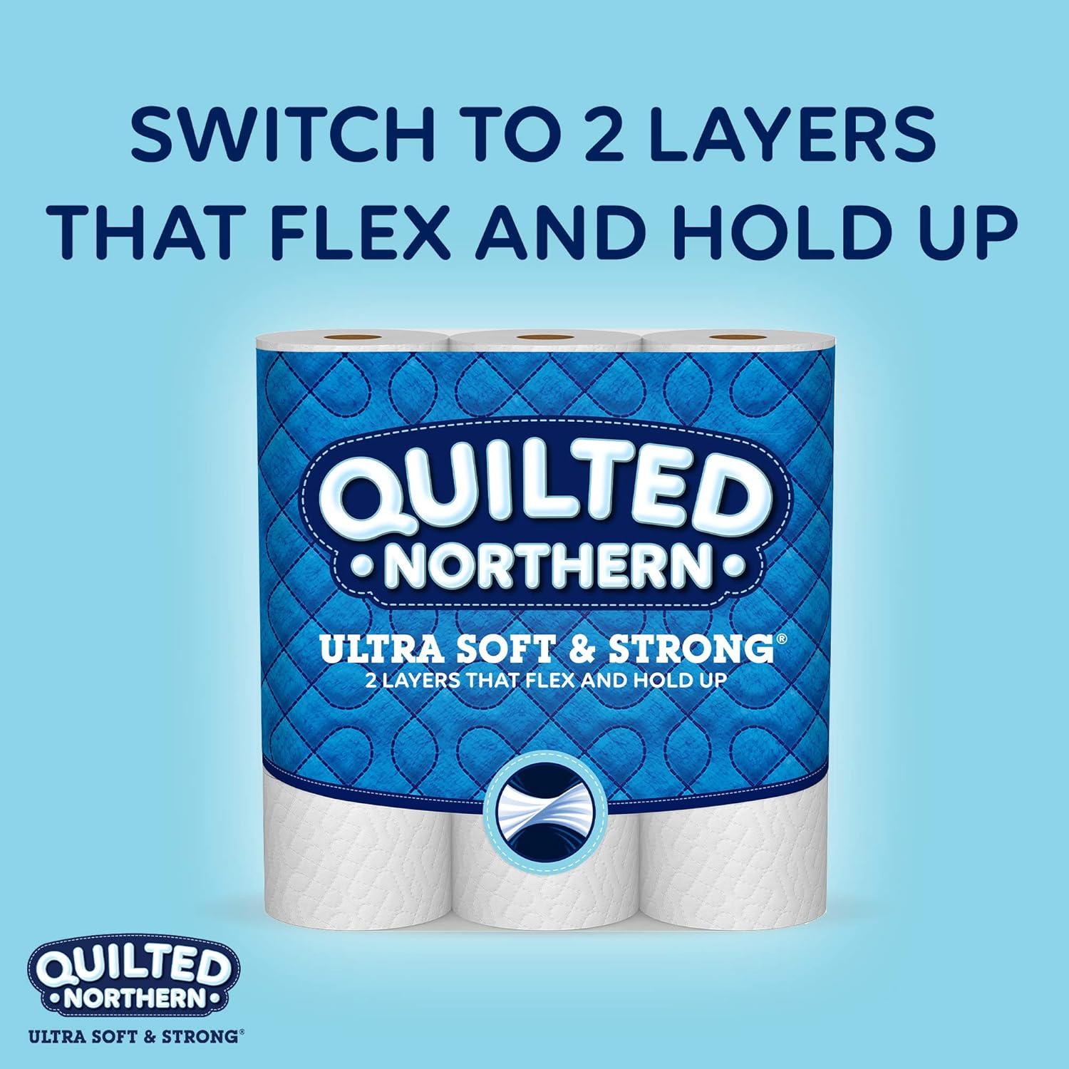 image:imageQuilted Northern Ultra Soft amp Strong Toilet Paper 18 Mega Rolls 72 Regular Rolls 5X Stronger Premium Soft Toilet Tissue12 Count Pack of 4