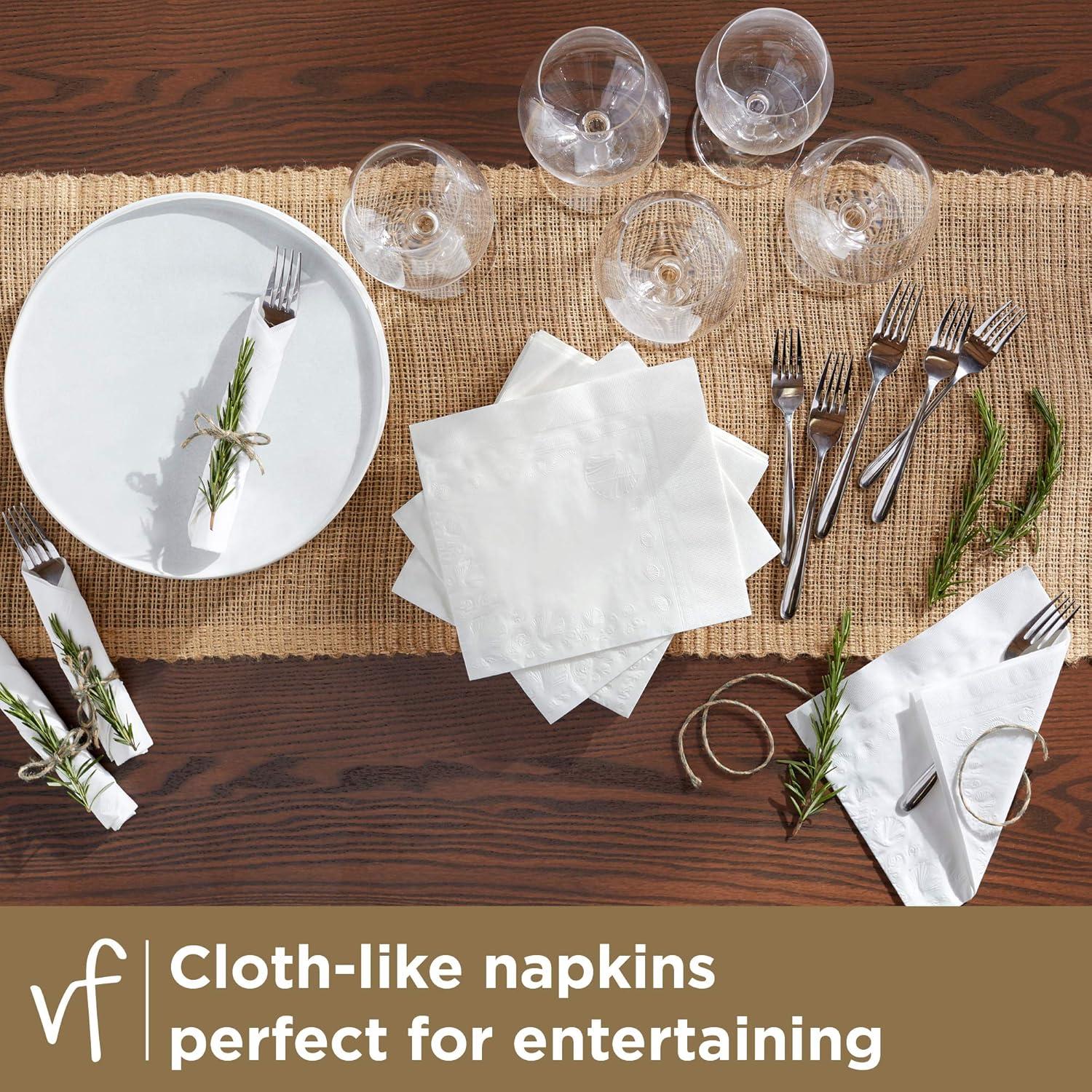 image:imageVanity Fair Entertain Paper Napkins 40 Count Pack of 8 Disposable Napkins Made For Entertaining And Events40 Count Pack of 1