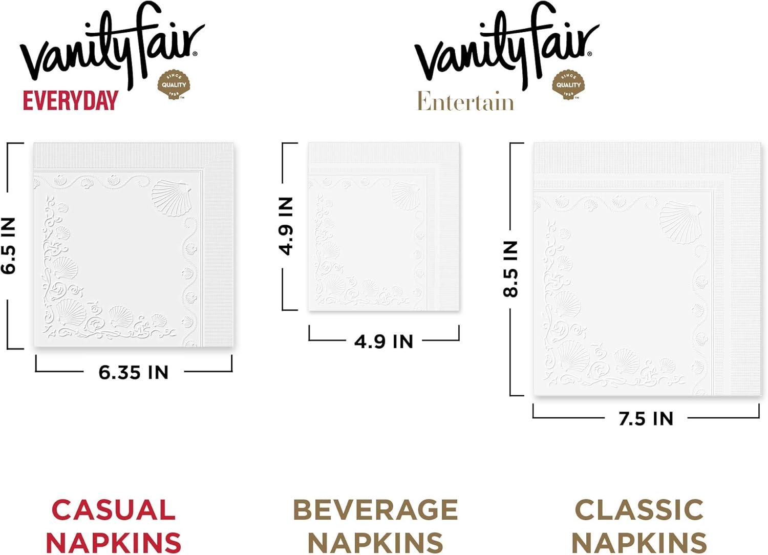 image:imageVanity Fair Entertain Paper Napkins 40 Count Pack of 8 Disposable Napkins Made For Entertaining And Events40 Count Pack of 8