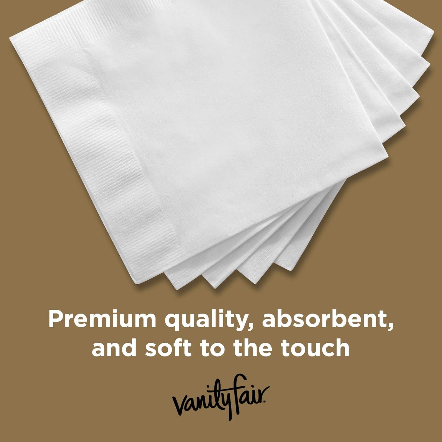 image:imageVanity Fair Entertain Paper Napkins 40 Count Pack of 8 Disposable Napkins Made For Entertaining And Events40 Count Pack of 8