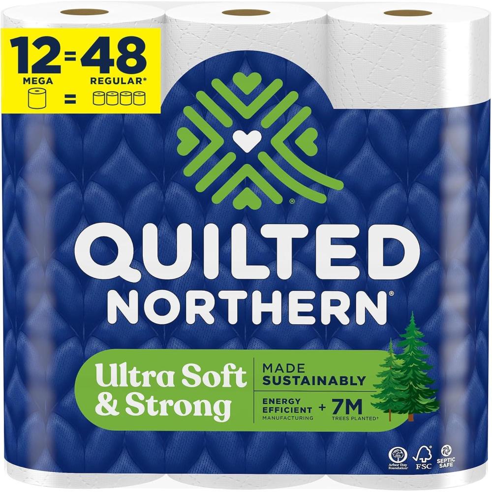 image:imageQuilted Northern Ultra Soft amp Strong Toilet Paper 18 Mega Rolls  72 Regular Rolls 5X Stronger Premium Soft Toilet Tissue295 sheet Pack of 12
