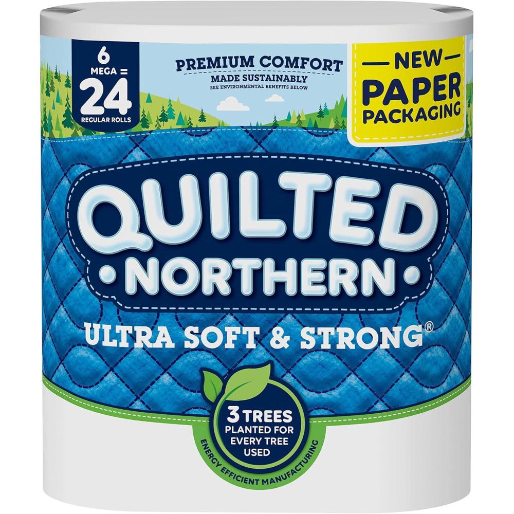 image:imageQuilted Northern Ultra Soft amp Strong Toilet Paper 18 Mega Rolls 72 Regular Rolls 5X Stronger Premium Soft Toilet Tissue6 Count Pack of 1