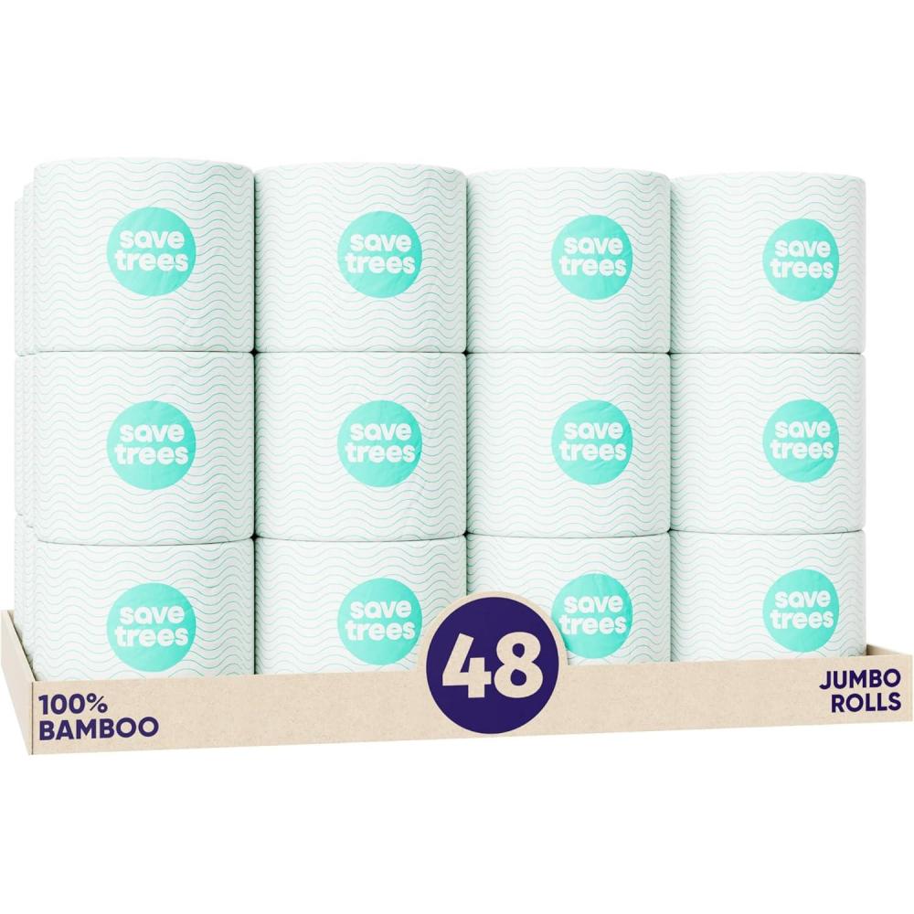 image:imageSave Trees Bamboo Toilet Paper 24 Rolls Of Septic Safe Organic Toilet Paper 3ply 300 Sheets Per Roll PFAs Free FSC Certified Plastic amp Chemical Free For Home Boat amp RV Use48