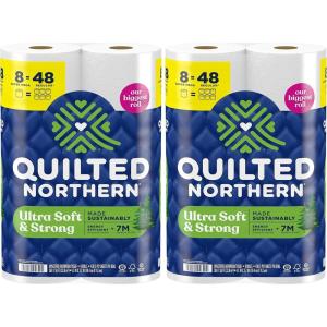 Quilted Northern Ultra Soft & Strong Toilet Paper, 18 Mega Rolls = 72 Regular Rolls, 5X Stronger*, Premium Soft Toilet Tissue(438 sheet (Pack of 16))