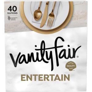 Vanity Fair Entertain Paper Napkins, 40 Count (Pack of 8), Disposable Napkins Made For Entertaining And Events(40 Count (Pack of 1))