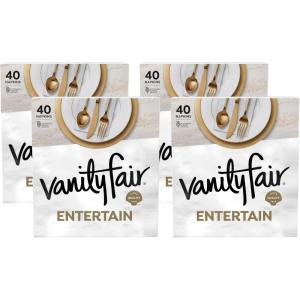 Vanity Fair Entertain Paper Napkins, 40 Count (Pack of 8), Disposable Napkins Made For Entertaining And Events(40 Count (Pack of 4))